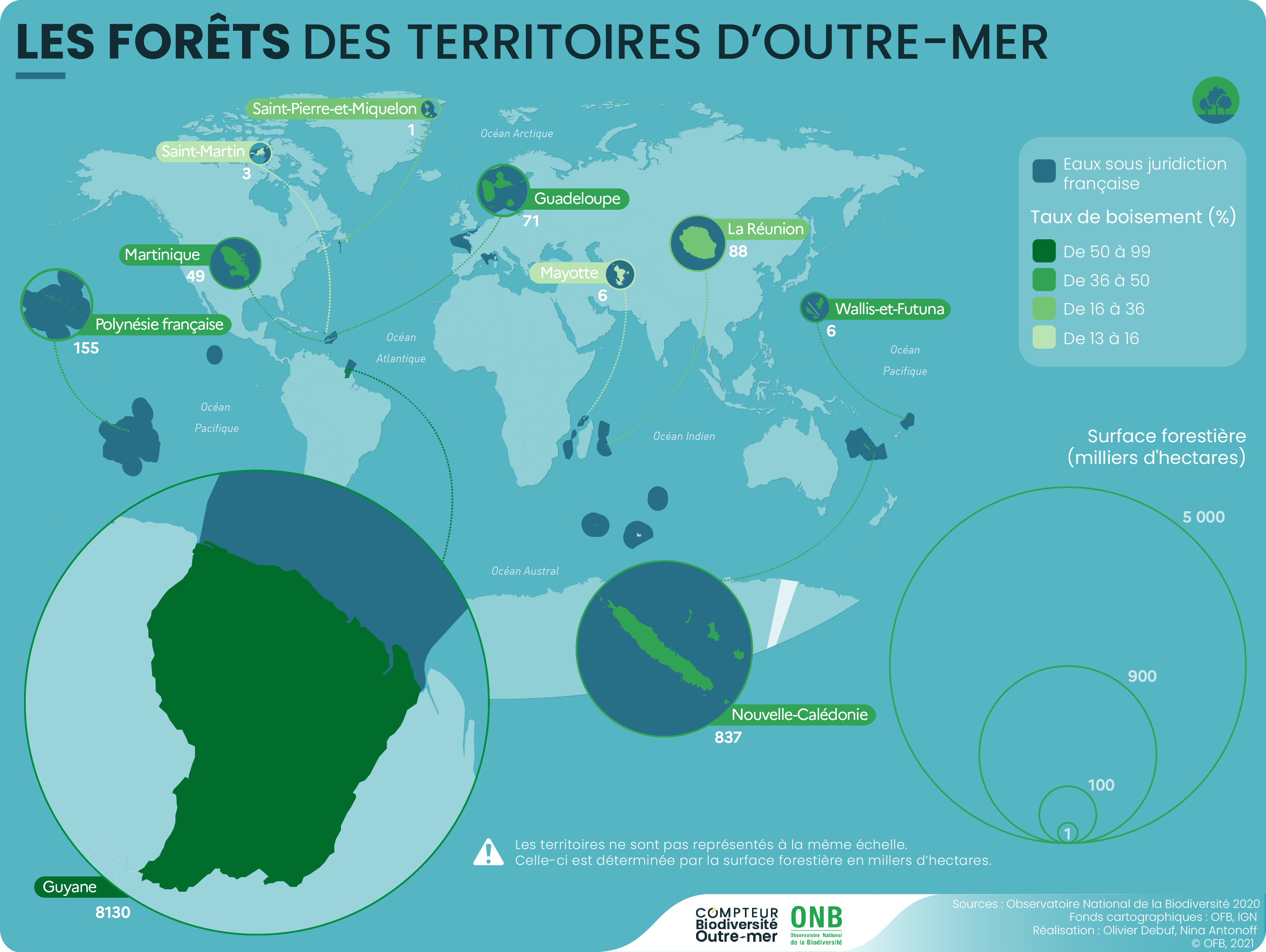 Carte forêt outre-mer