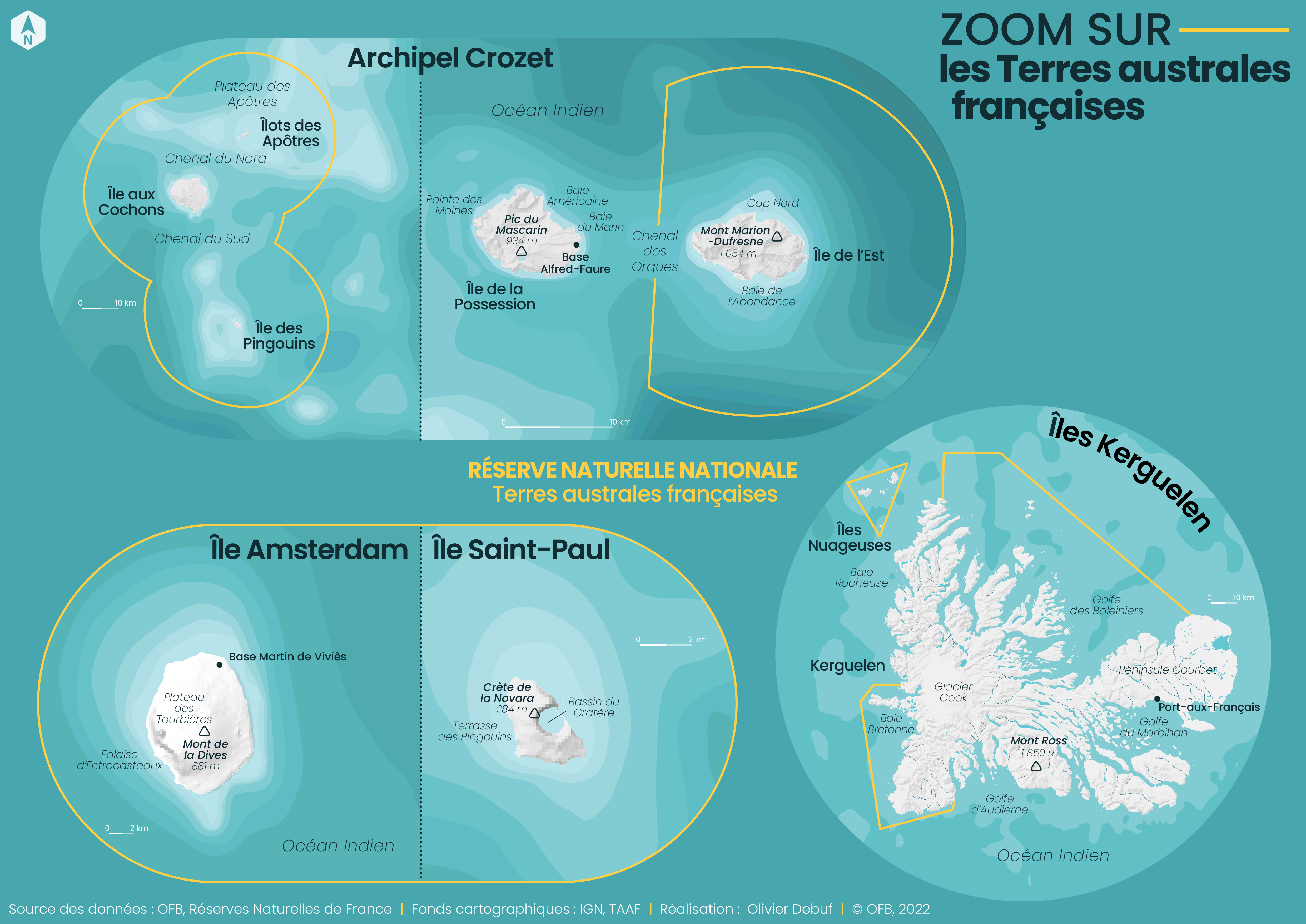 Carte Terres australes françaises