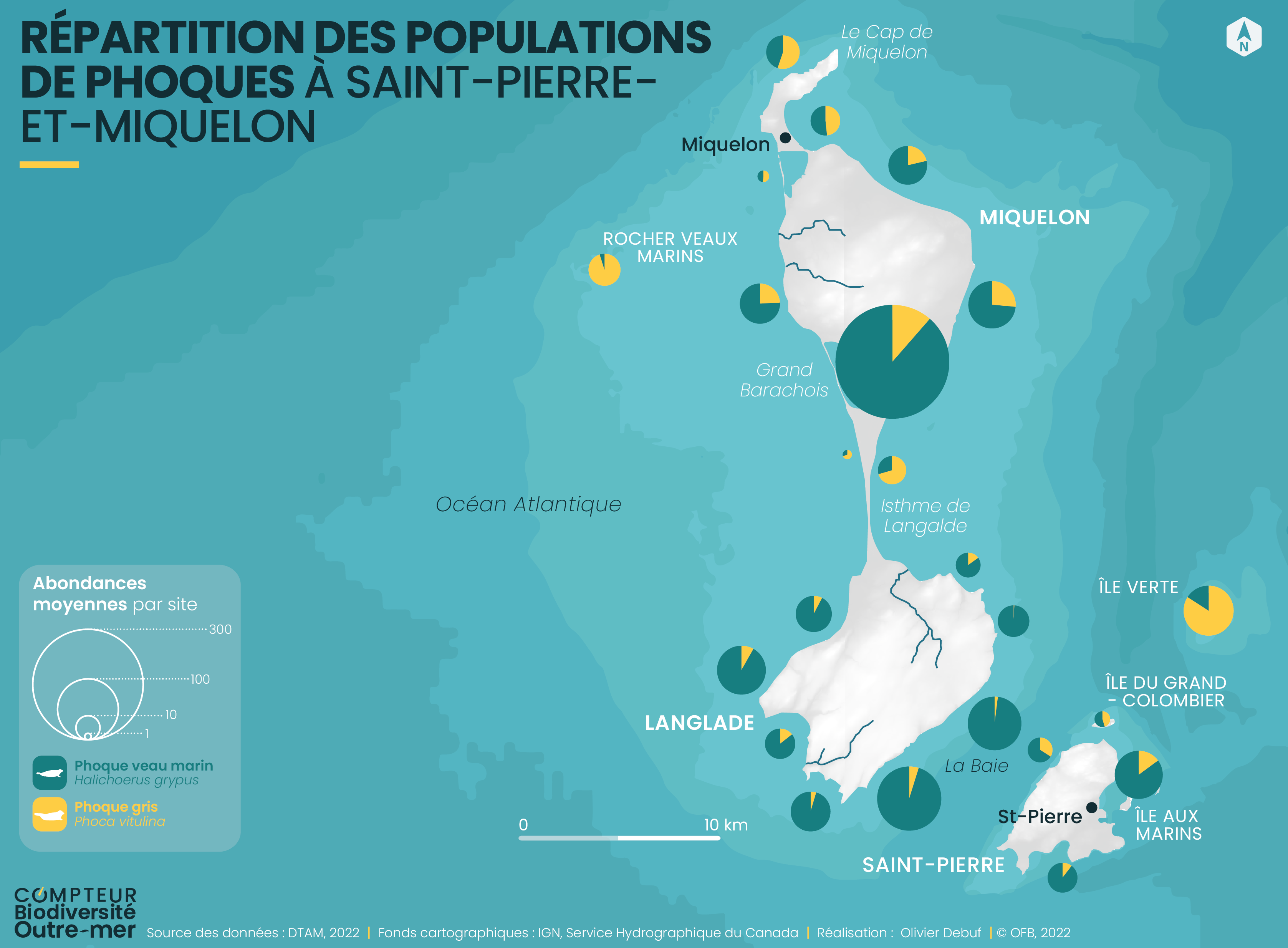 carte répartition phoques