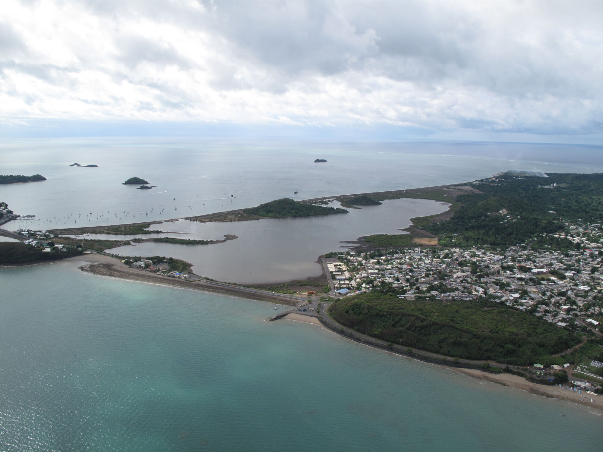 Vue aérienne de la vasière des Badamiers © Alexandra Gigou / Office français de la biodiversité