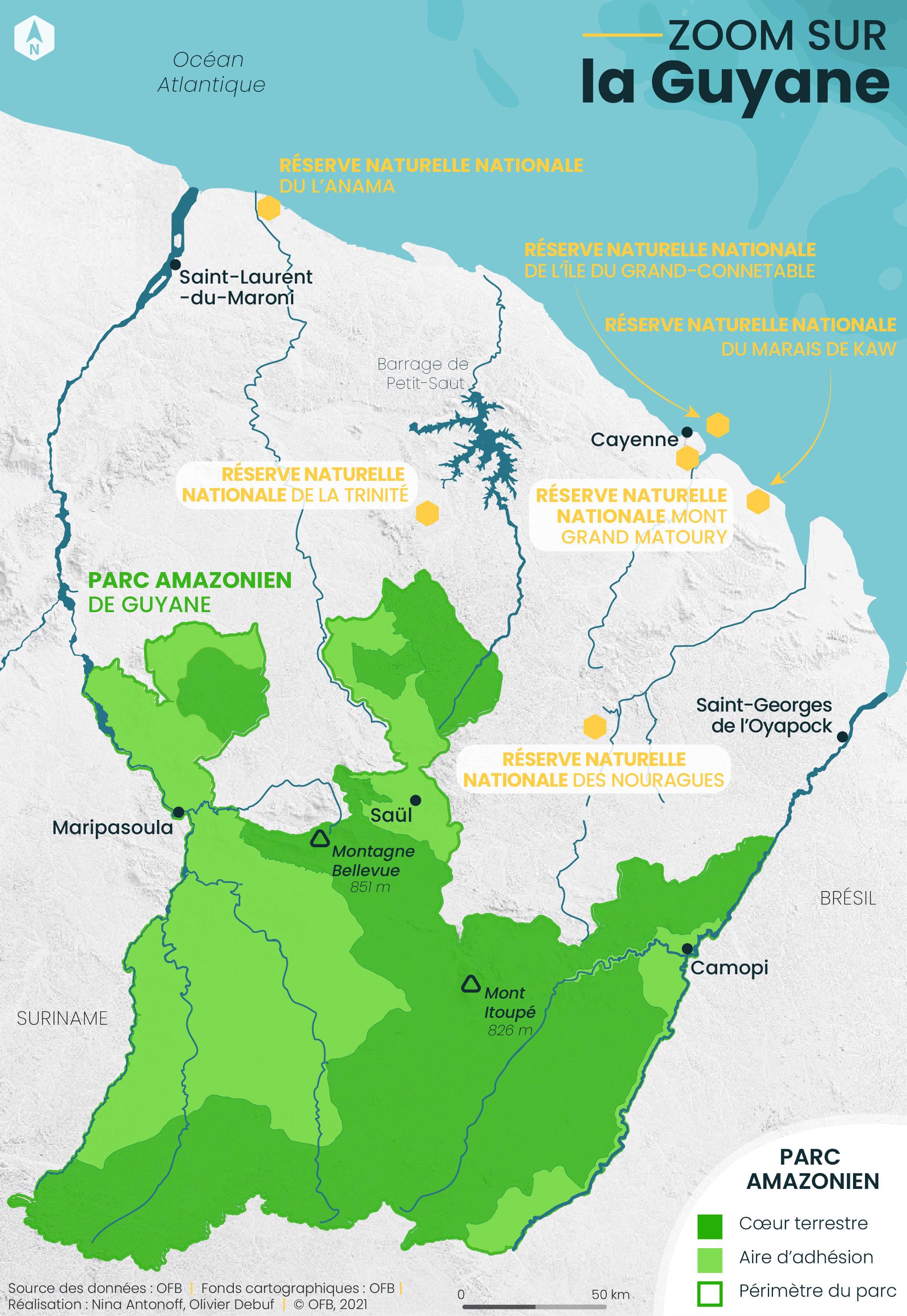 Carte Guyane