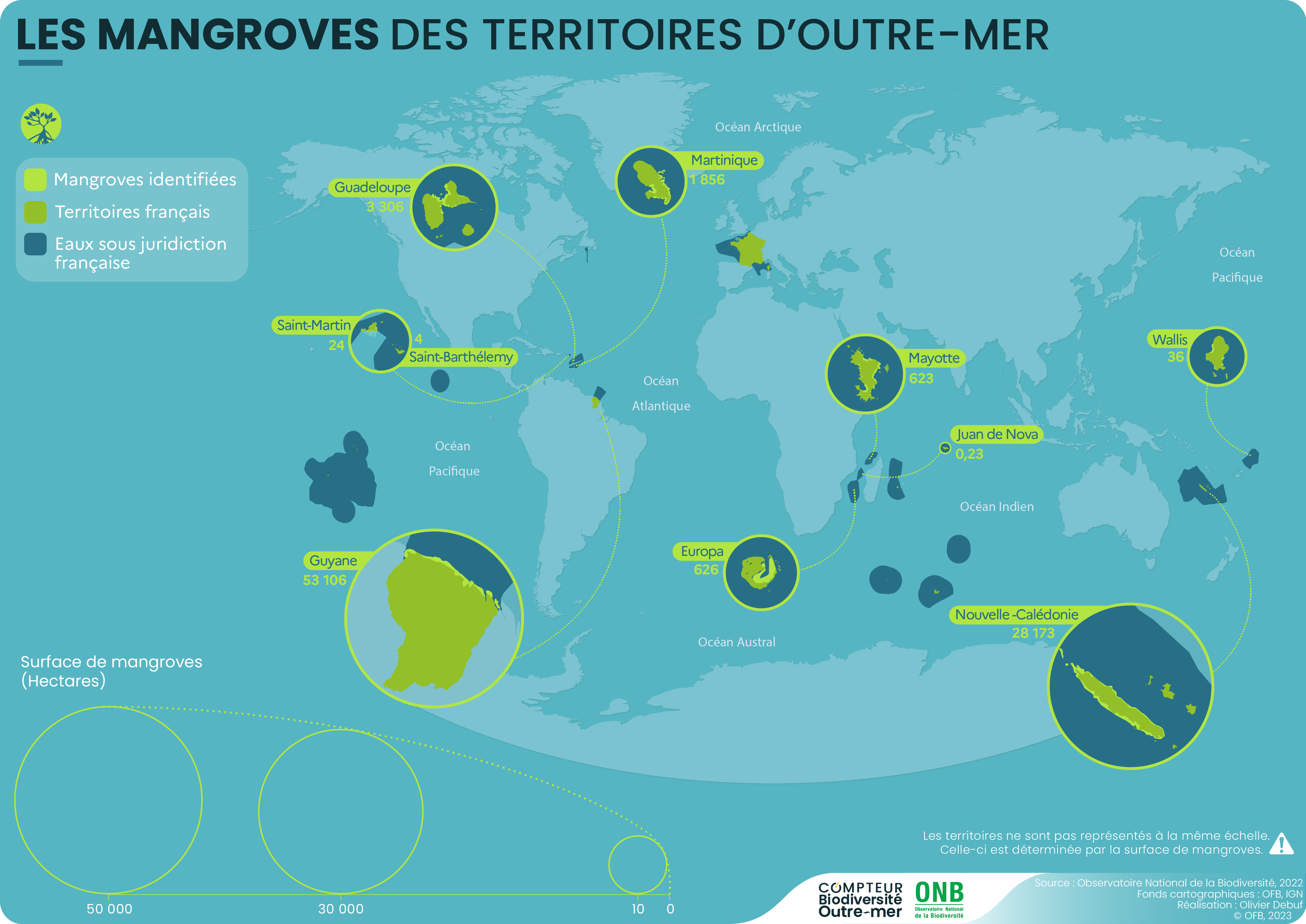 Carte mangroves outre-mer