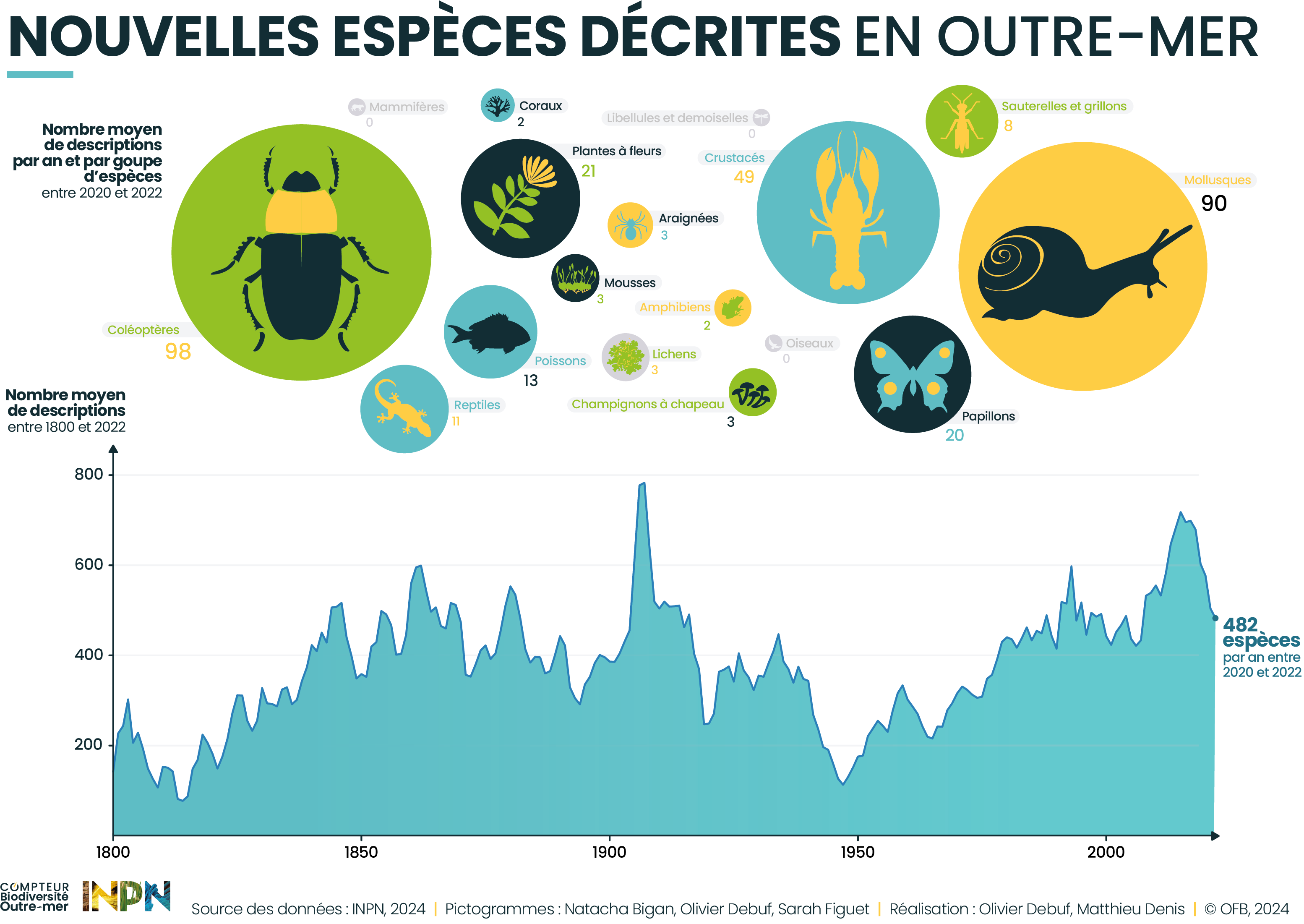 Figure evolution espèces décrites et groupes